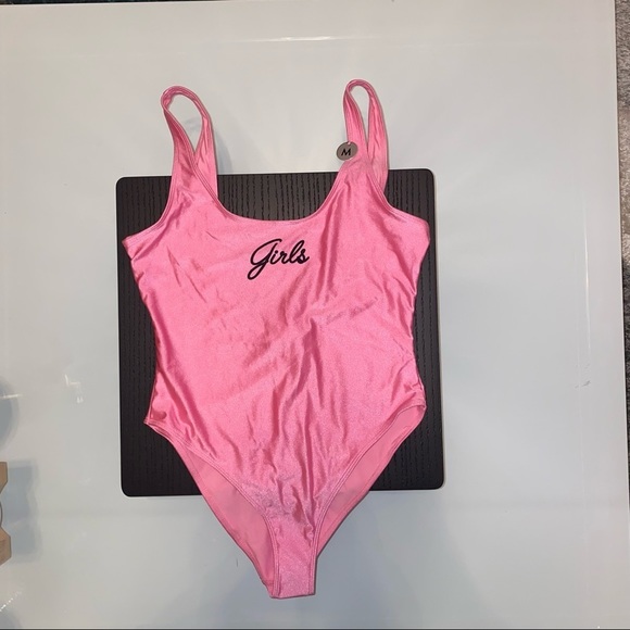 Forever 21 Other - Forever 21 | Pink one-piece graphic “girls” swimwear| M